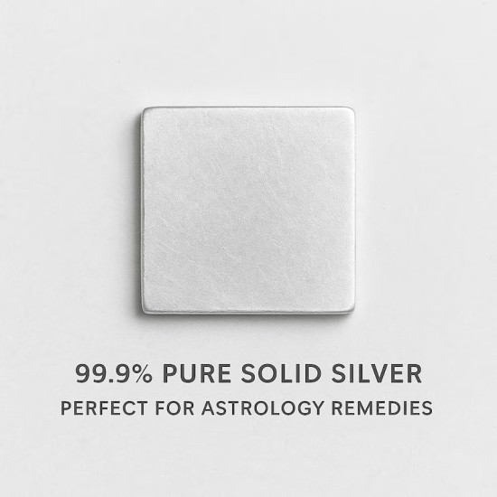 Pure Solid Silver Square Piece 5 Gram - Laal Kitab Astrology Remedy for Rahu, Pure Solid Silver Square Piece 5 Gram - Laal Kitab Astrology Remedy for Rahu,